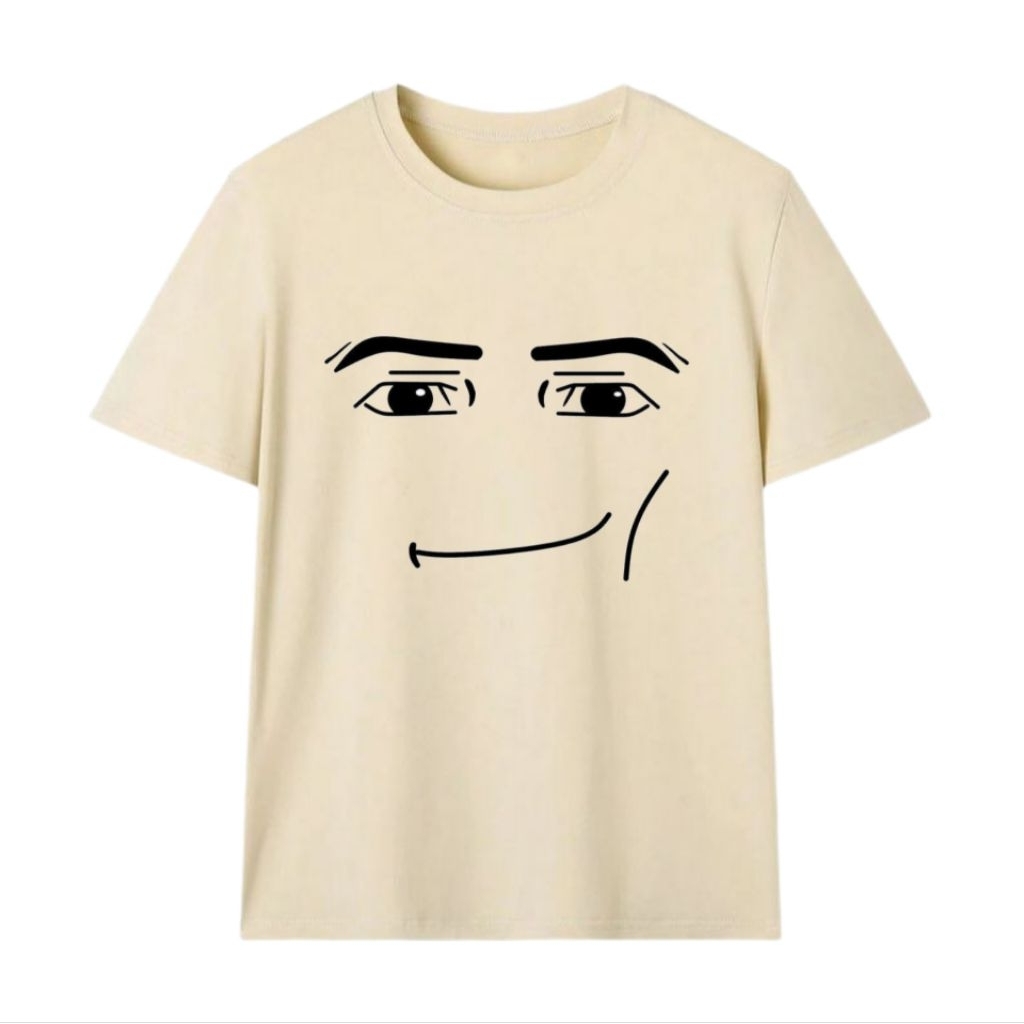 Baju Roblox bacon face white premium cotton