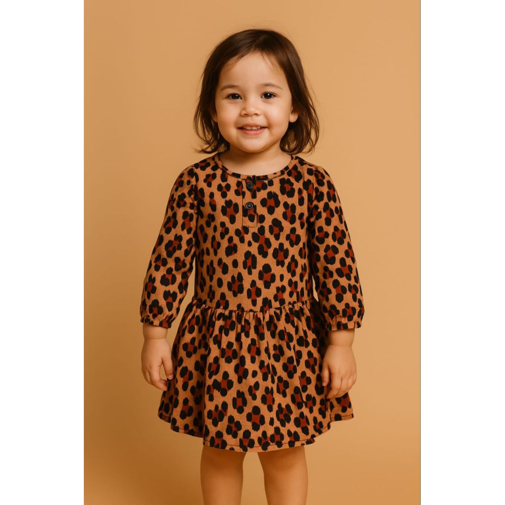 Dress Anak Balita Motif Macan Tutul | Trendy Style | Baju Branded Baby GAP | Baju Anak Perempuan Mur