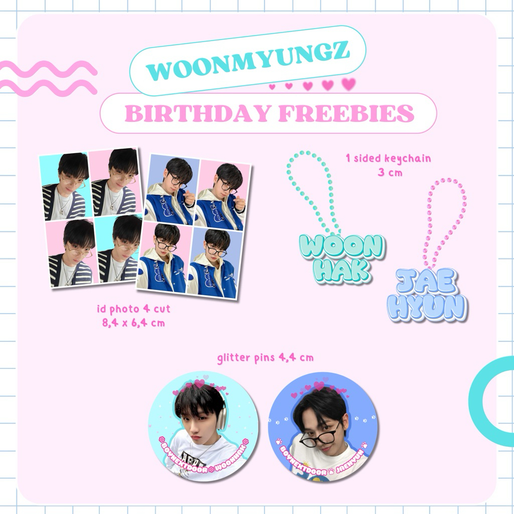 WOONMYUNGZ - Woonhak Myung Jaehyun Birthday Freebies