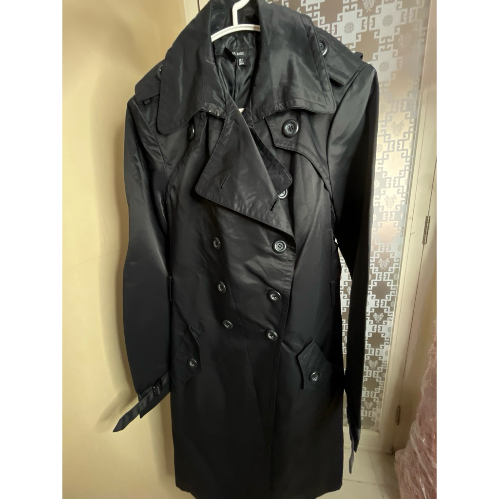 coat panjang hitam coat zara hitam coat hitam panjang coat zara basic