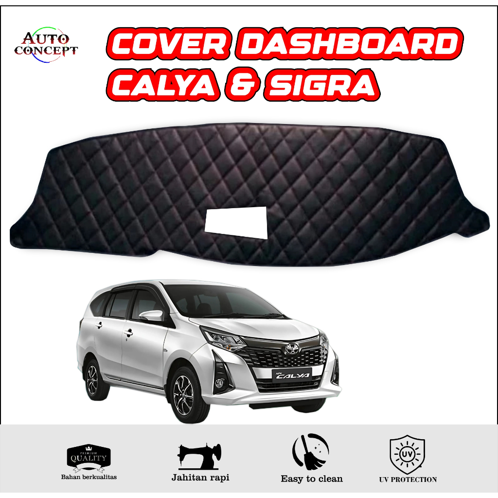 Cover dashboard mobil calya&sigra bahan premium motif wajik