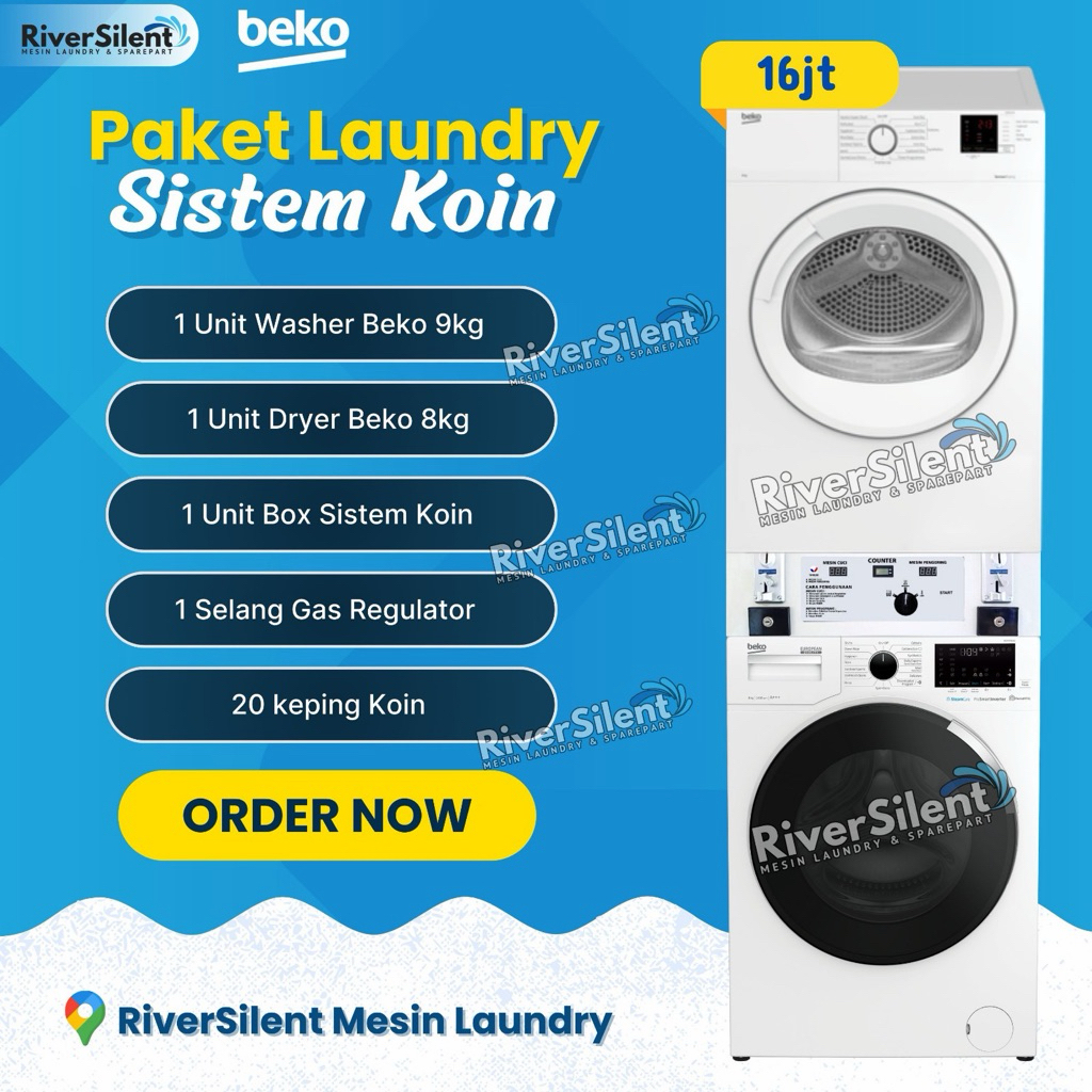 mesin laundry beko self service | mesin laundry coin