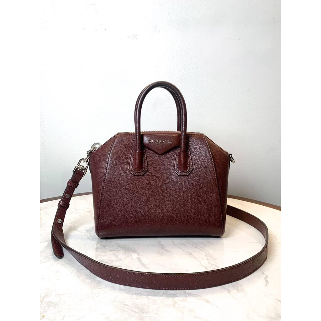 (PRELOVED) Givenchy Antigona Small Maroon SHW 2016
