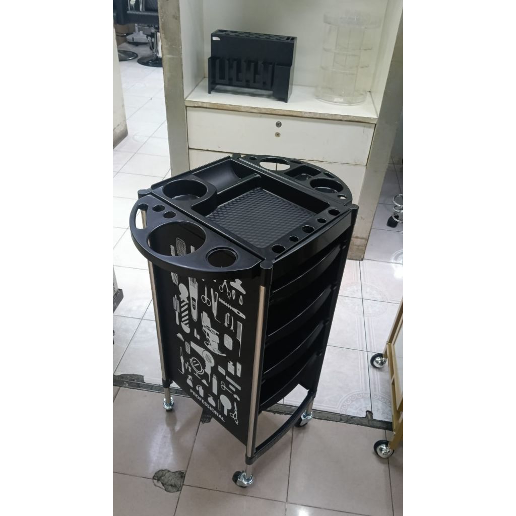 rak troli barbershop dan salon