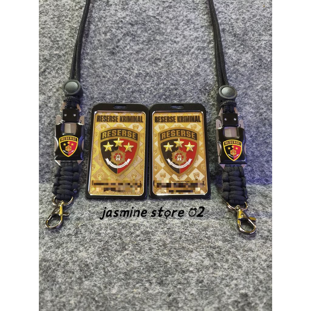 ID CARD PLAT KUNINGAN LOGO RESERSE FULLSET