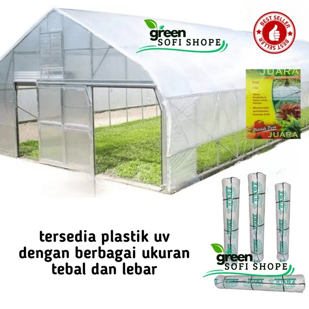 Plastik UV juara 3 4 5 6m ORIGINAL dengan berbagai varian lebar dan tebal