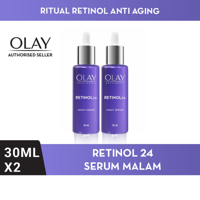 Olay Serum Wajah RETINOL 24 Anti Aging Skincare 30ml - Paket isi 2