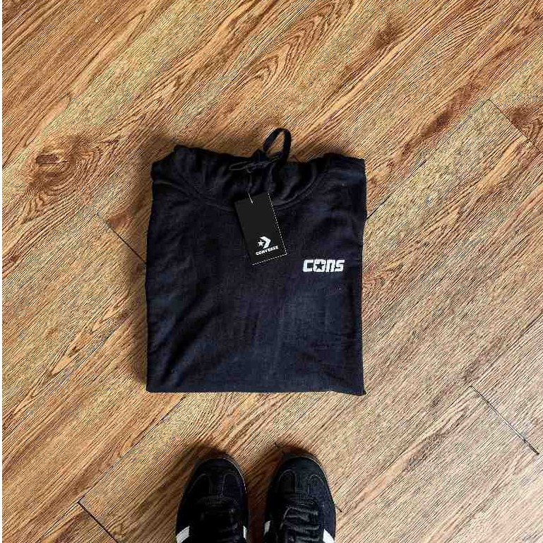 ORIGINAL Hoodie Converse Cons Logo Chevron Black