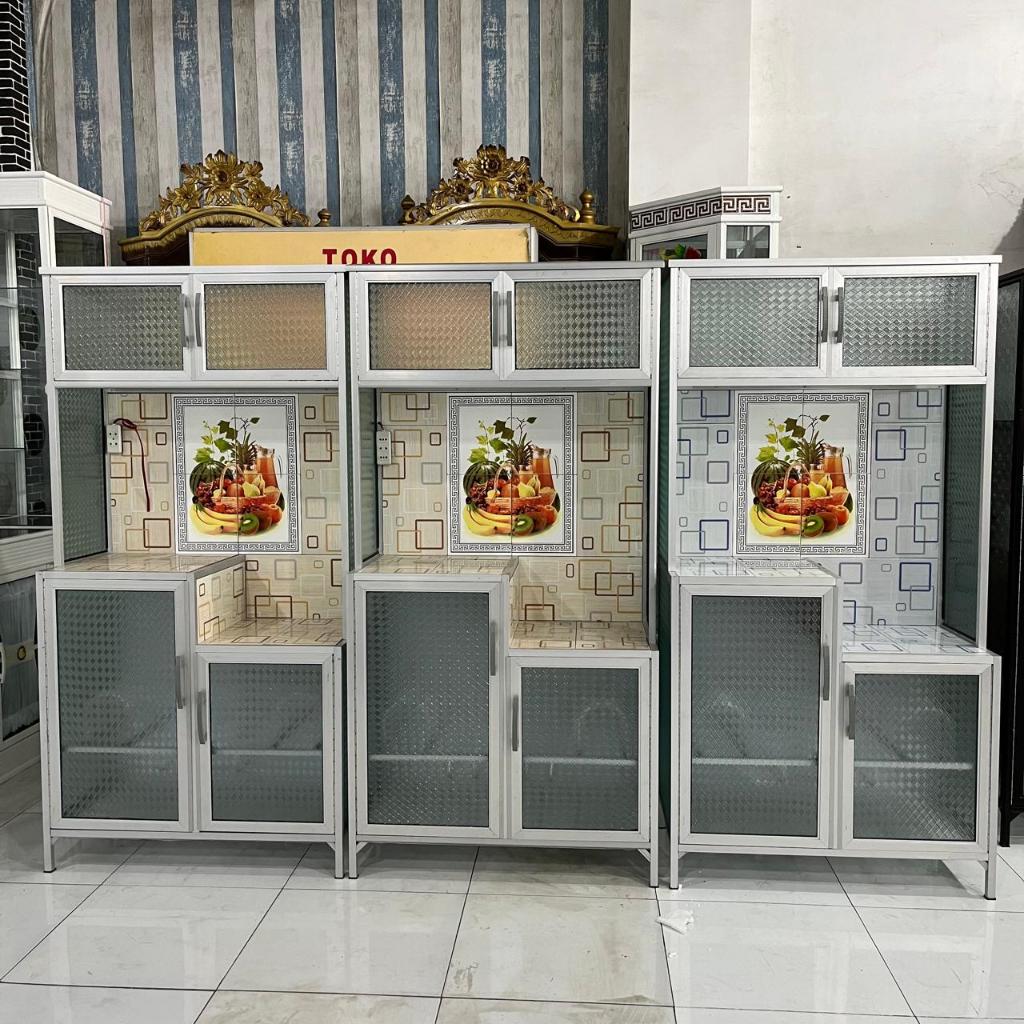 Rak  Piring / Lemari Piring / Lemari Dapur / Rak dapur Minimalis Serbaguna Aluminium