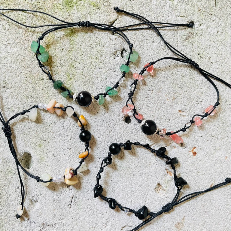 Gelang Manik Manik Aesthetic Korea Beads/Summer Bracelets/gelang batu alam asli/gelang pantai krista