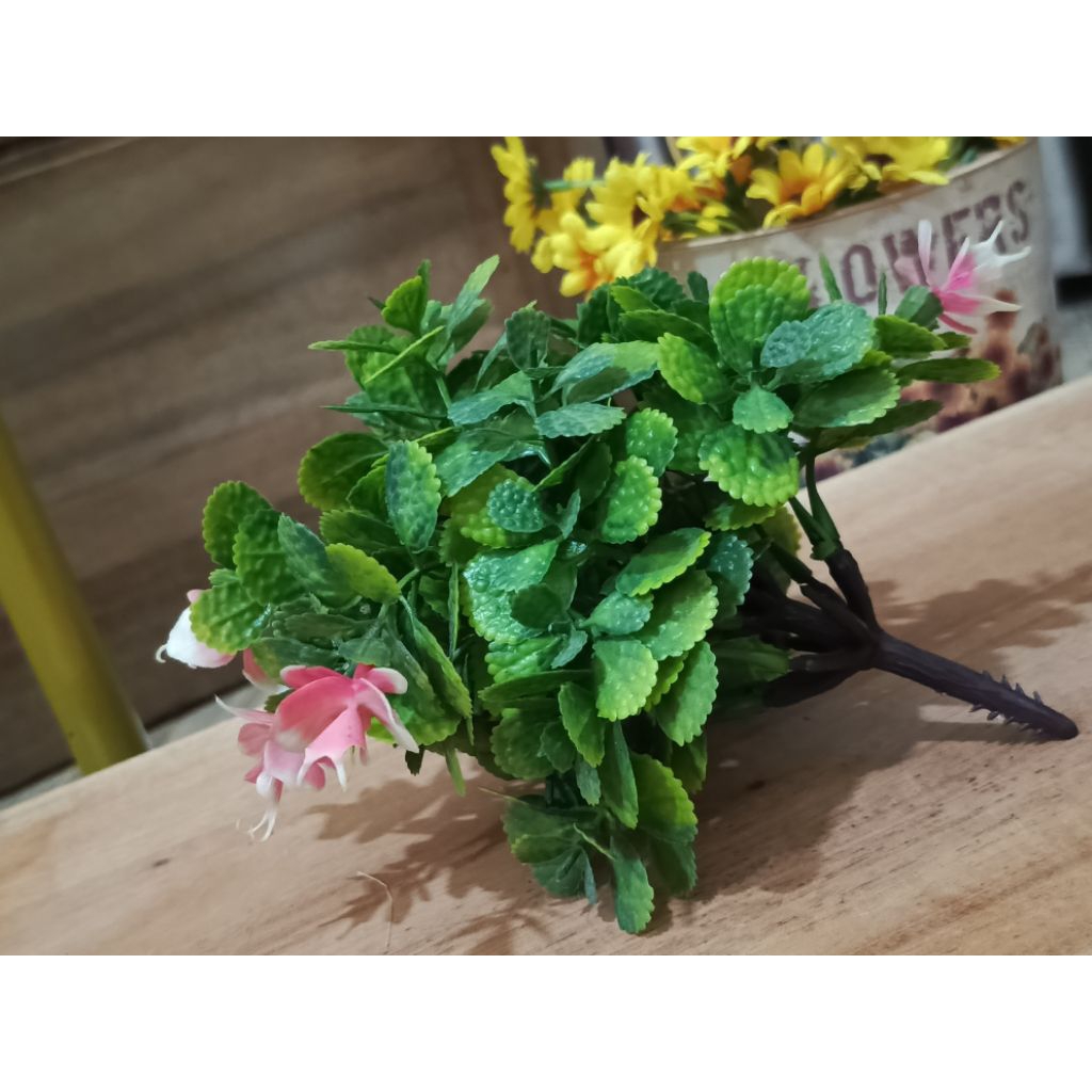 Bunga pink plastik premium (Preloved)