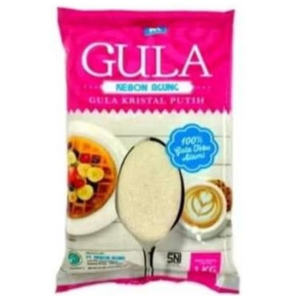 gula pasir 1 dus isi 24kilo merk kebon agung kemasan 1 kilo