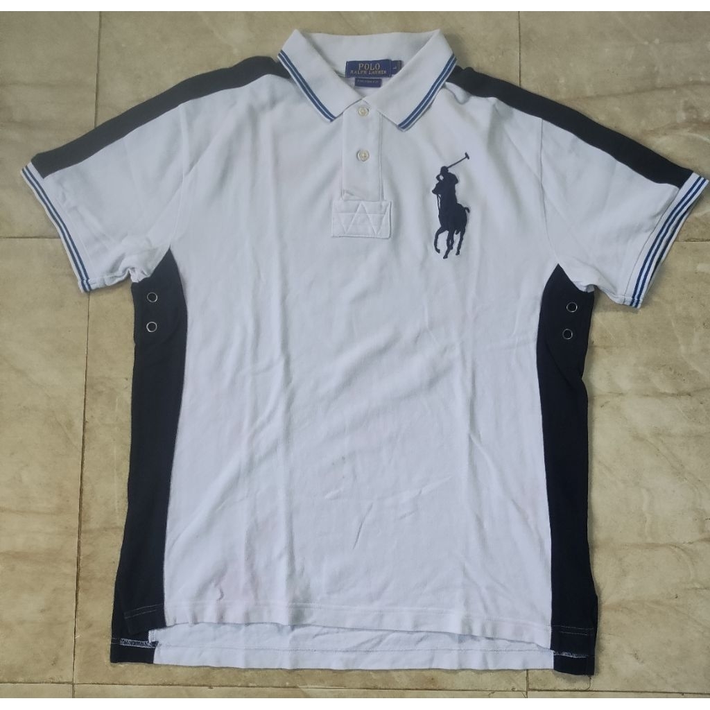 Polo Shirt Ralph Lauren White Navy