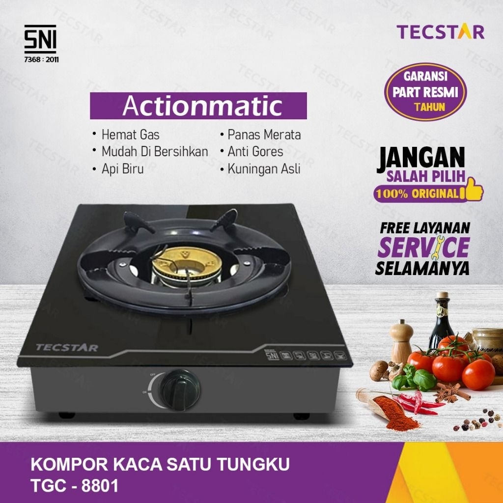 Kompor gas TECSTAR 1 Tungku stainless