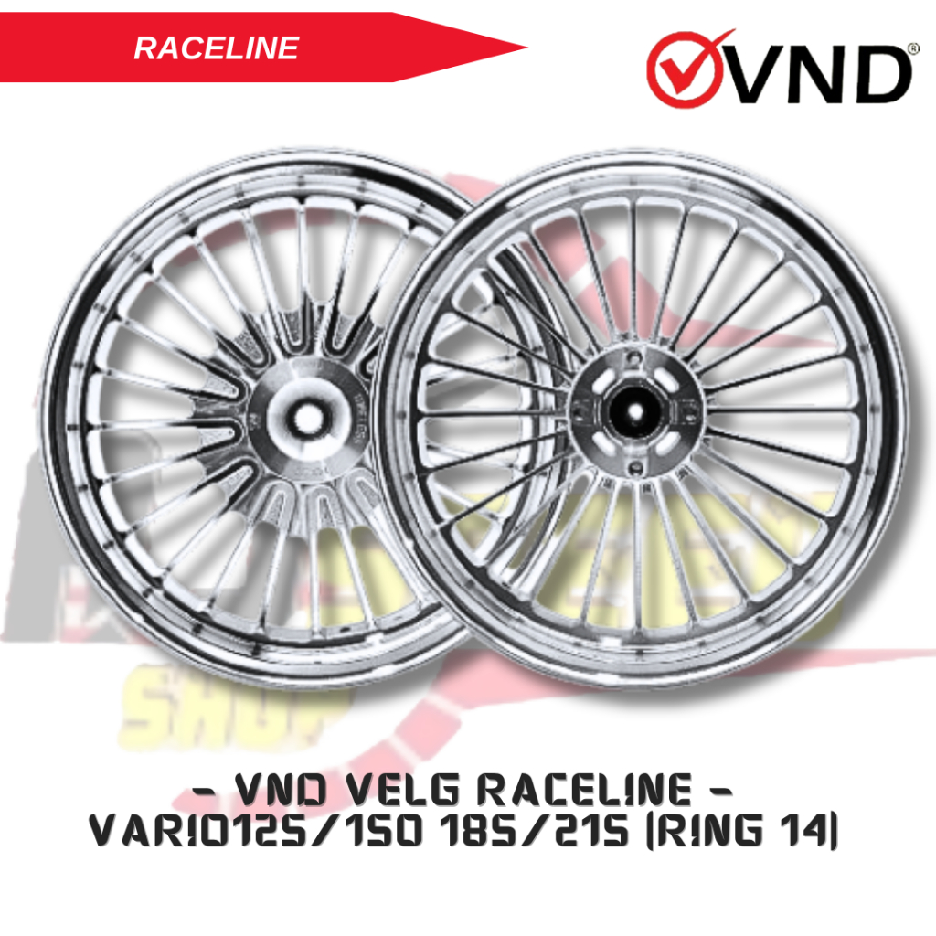 VND Velg Raceline Vario 125/150 Depan 185 Belakang 215 RIng 14 Original 100%