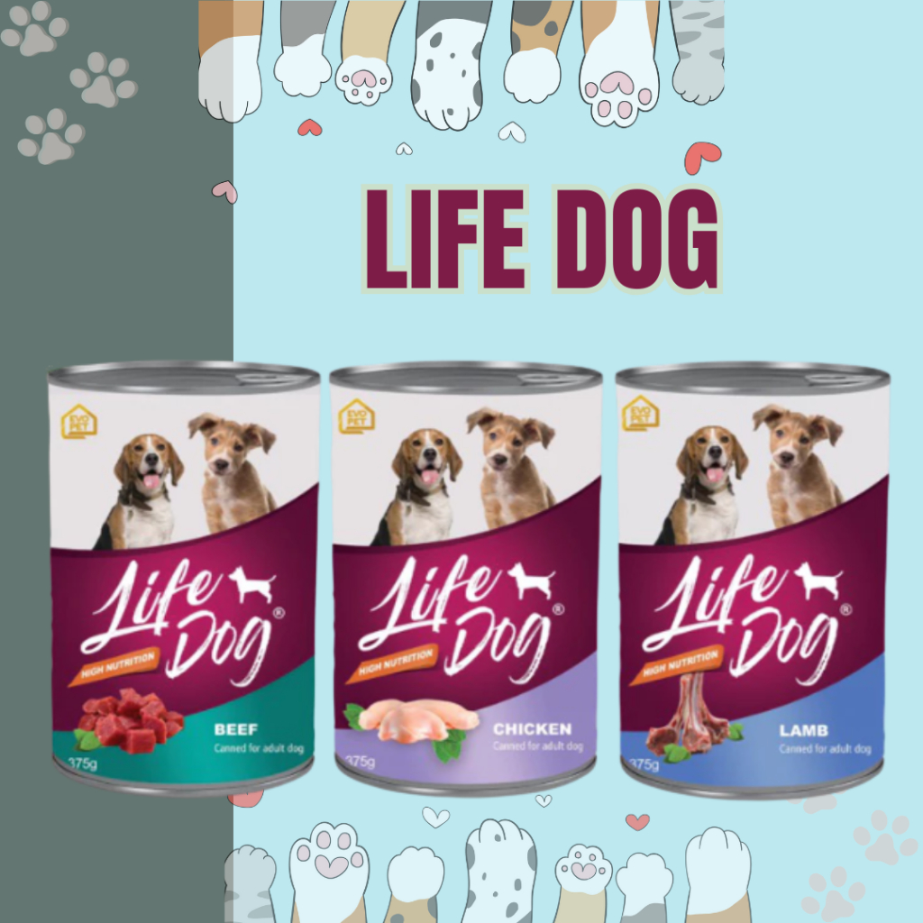 Life Dog Anjing Kaleng All Variant Adult 375G Wet Food/ LIFE DOG CHICKEN/ LIFE DOG BEEF/ LIFE DOG LA