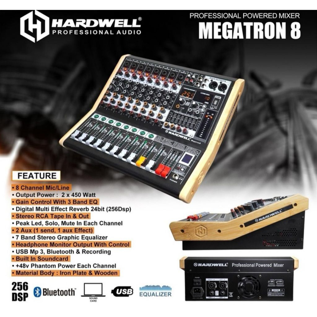 POWER MIXER 8 CHANNEL ORIGINAL HARDWELL MEGATRON 8