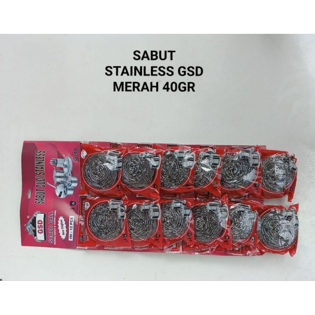 sabut stainless merah 40gr