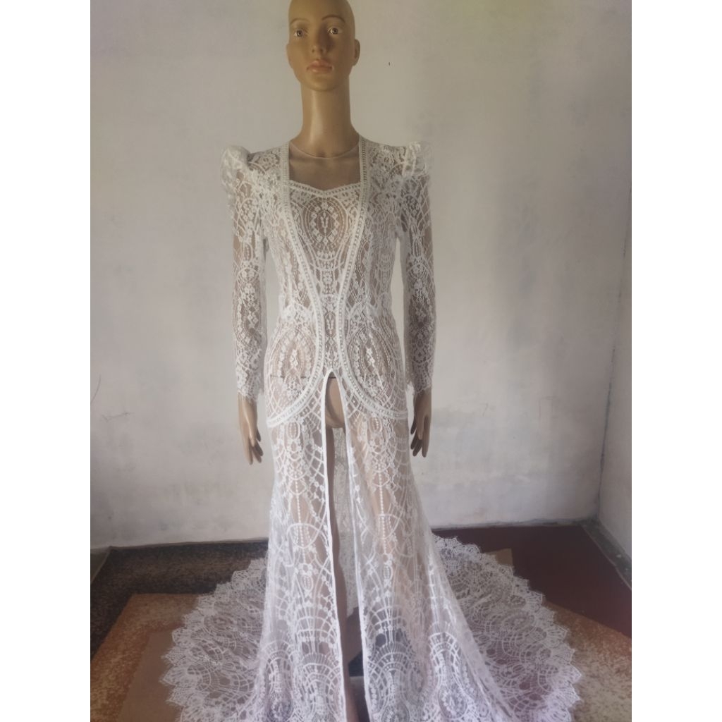 KEBAYA PENGANTIN BAHAN SEMI PRANCIS