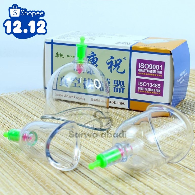 Kop Bekam Lengkung Isi 3 pcs Tebal Kangzhu Carezoe isi 3 Kop Premium type C3 Kop Bengkok Ecer Murah