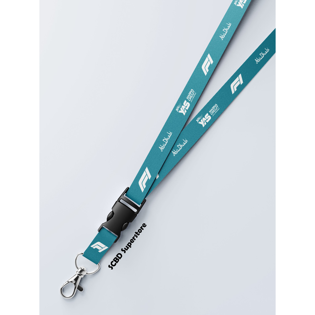 Lanyard F1 Abu Dhabi Sirkuit Yas Marina F1 Formula One 2 Sisi Custom Satuan