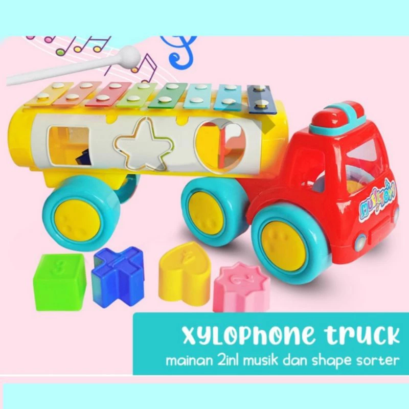 Truck Xylophone / Mainan Edukasi Alat Musik Xylophone / Truk Xylophone