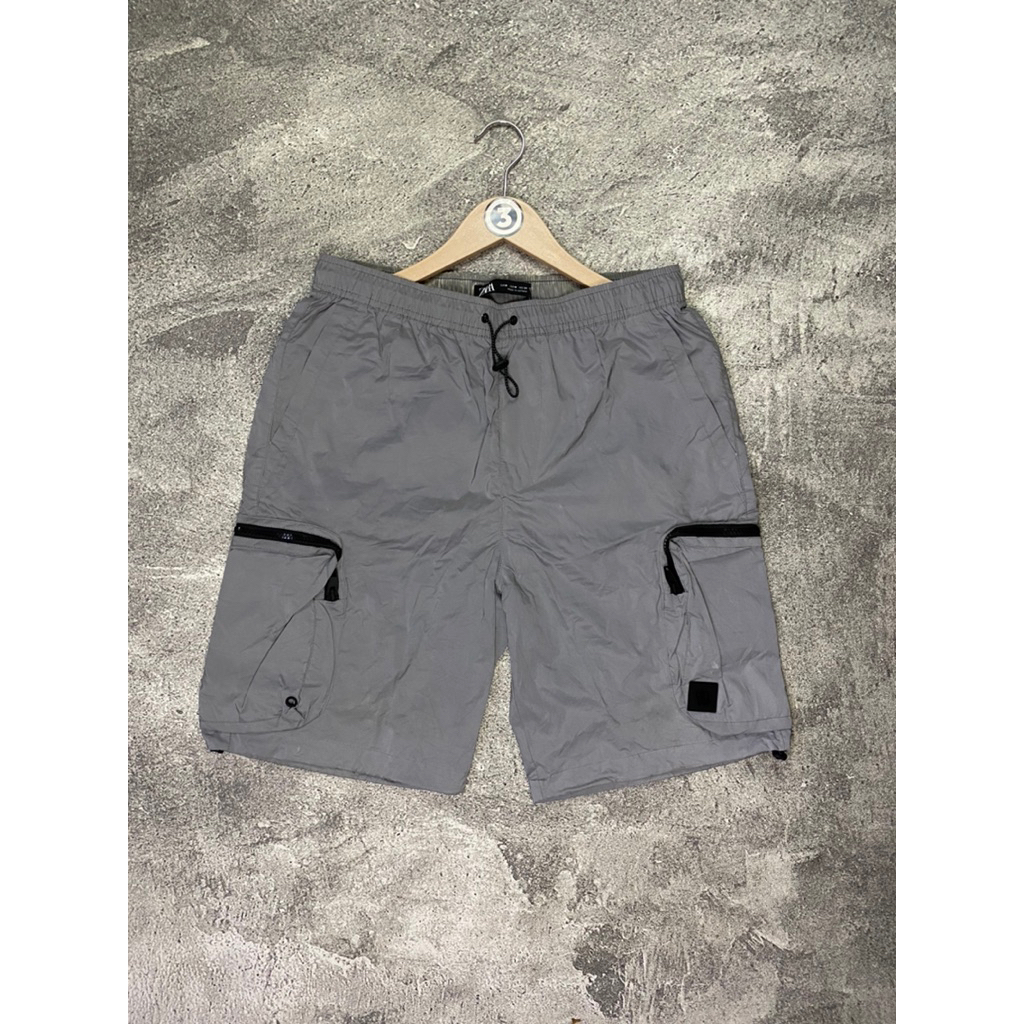 celana pendek zara cargo reflectiv second