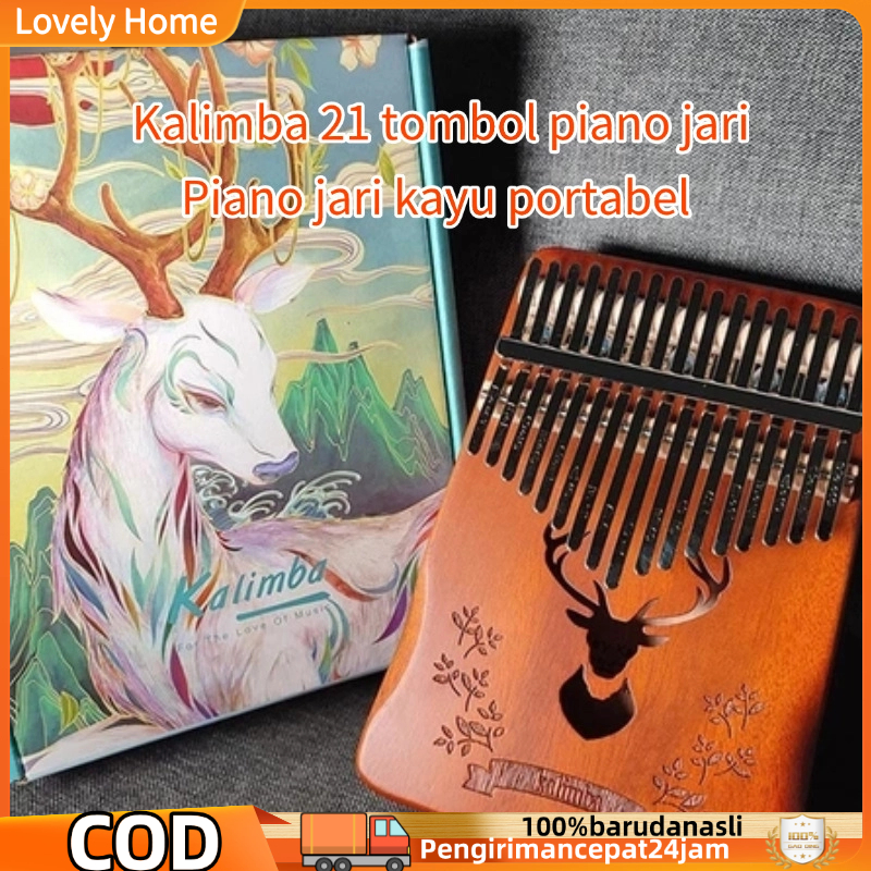 Kalimba 21 Kunci Piano Jari Alat Musik Piano Jari Kunci Piano Jempol Kayu Pemula Portabel Piano Jemp
