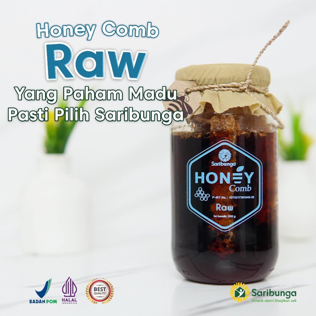 HONEY COMB RAW Grade A+ Premium 500gr - Pure Natural Raw Honey - Honey - Madu Honey - Raw Honey