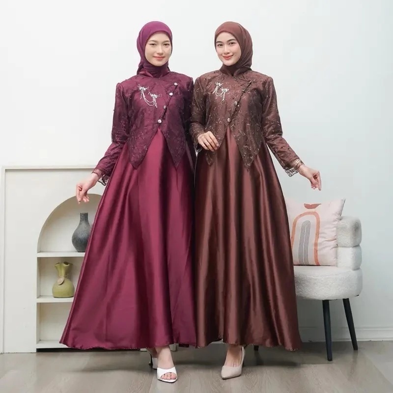 DRESS SAHARA DRESS LEBARAN TERBARU GAMIS LEBARAN GAMIS KONDANGAN GAMIS Hijab Segi empat Kebaya moder