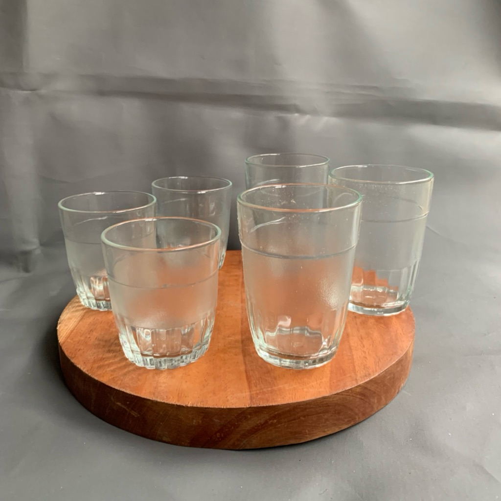 6 PCS Gelas Kaca Kedaung HS 6 & HS 9 - Gelas Teh Kopi - Gelas Beling
