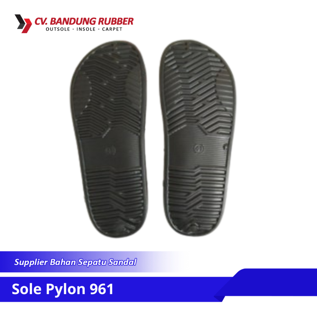 Outsole Pylon 961 Hitam Untuk Sandal Pria Sol Sandal Slide Sandal Santai Sandal Kuliah Sandal Slop S