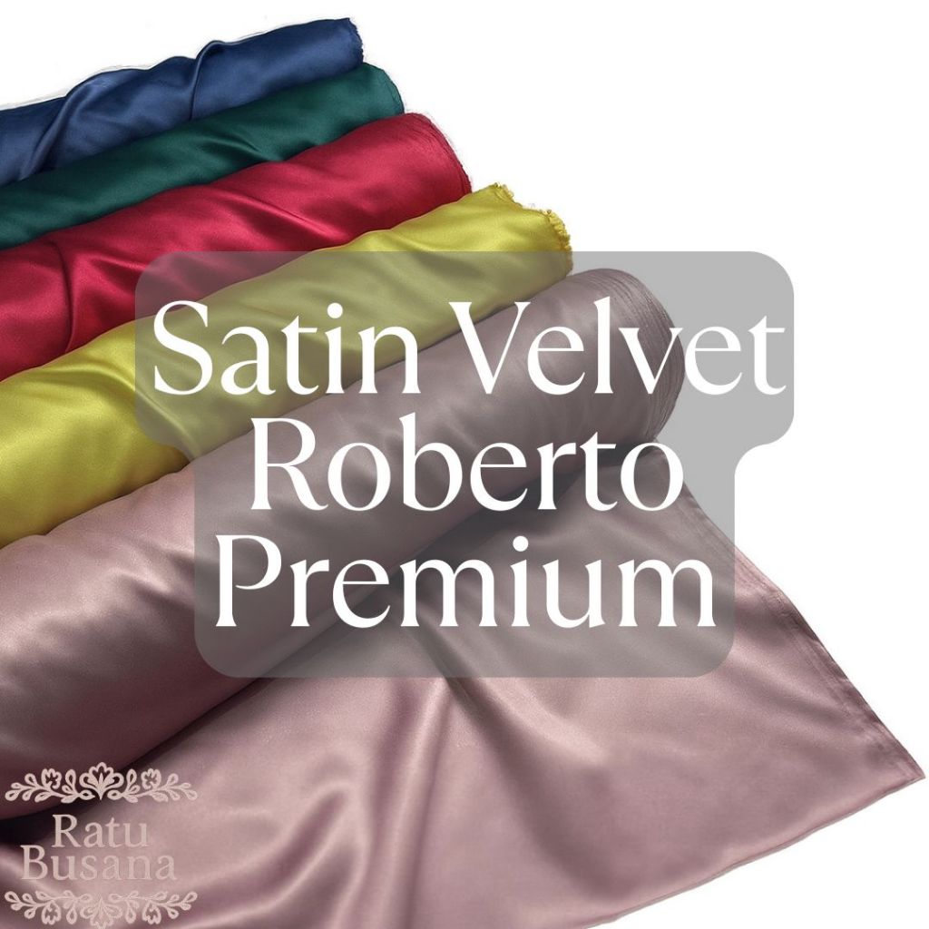 Kain Satin Velvet Roberto Original Satin Premium 100% Silky Cavalli Bahan Furing