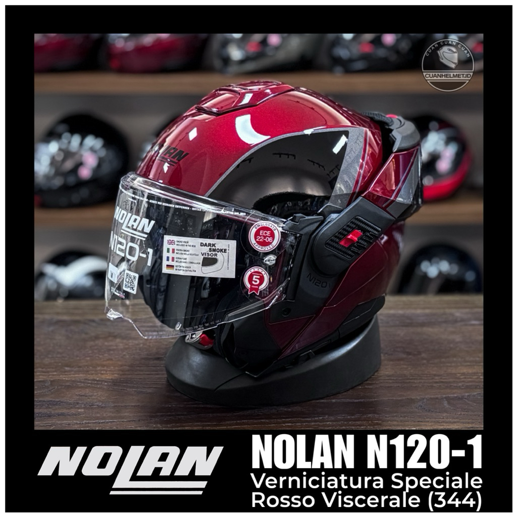 Nolan N120-1 Verniciatura Speciale Rosso Viscerale (344) NOLAN N1201