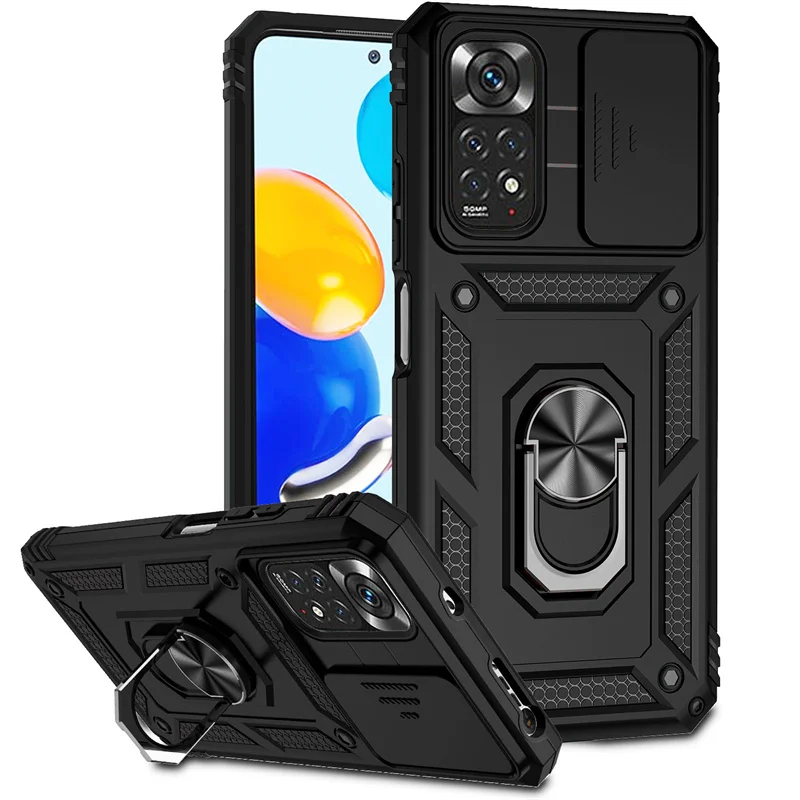 CASE XIAOMI REDMI NOTE 11 / NOTE 11 PRO SLIDE IRING CASING ARMOR SHOCKPROOF RING HOLDER CAMERA PROTE