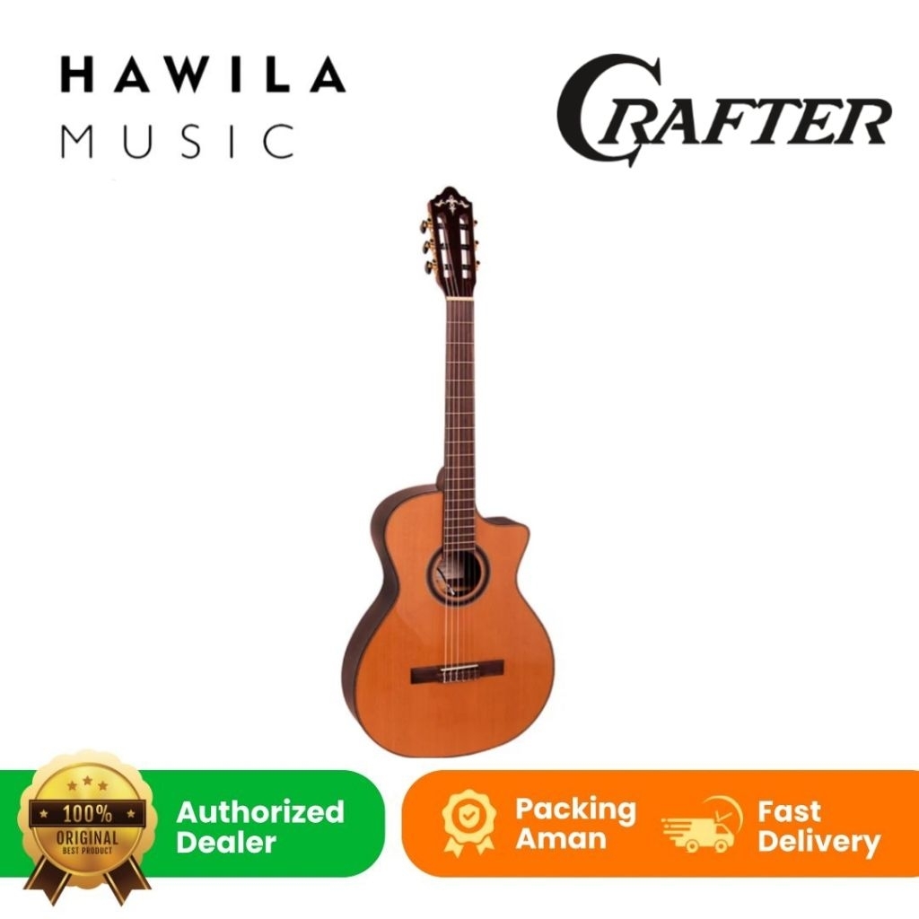 Gitar Classic Elektrik CRAFTER SNT 18 ce Pro Preamp DS-2 Pro+ Guitar + Gigbag Crafter