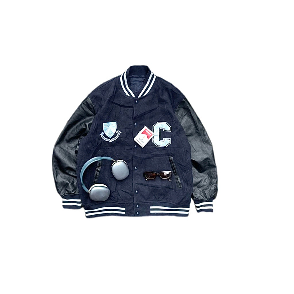 Vintage Official Licensed from Columbia University Heavyweight Wool College Leather Baseball Varsity