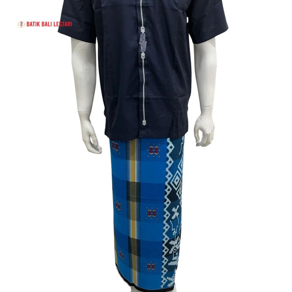Batik Bali Lestari Sarung Samarinda Light Blue / Biru Langit (SR0309)