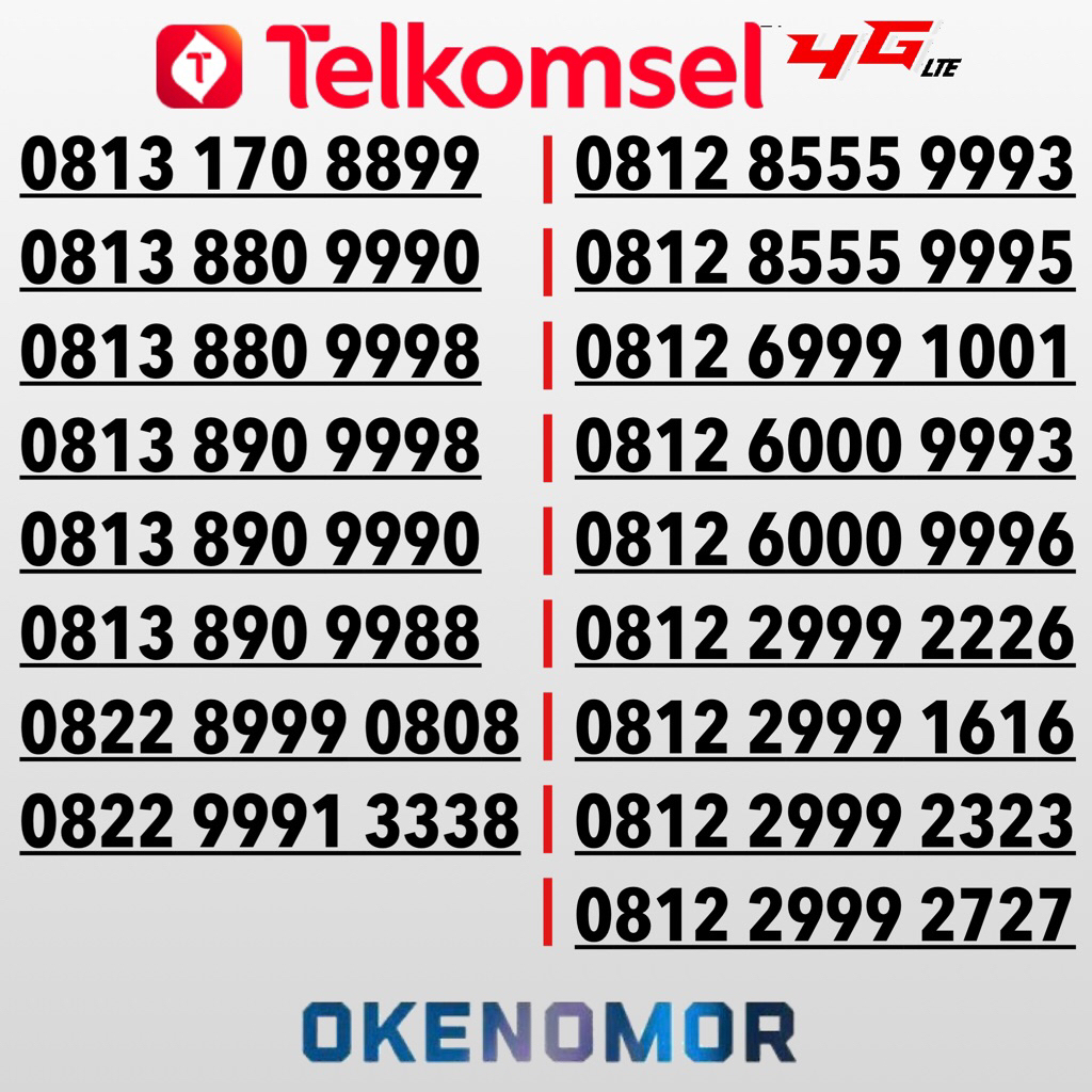 Nomor cantik Telkomsel simPATI 999