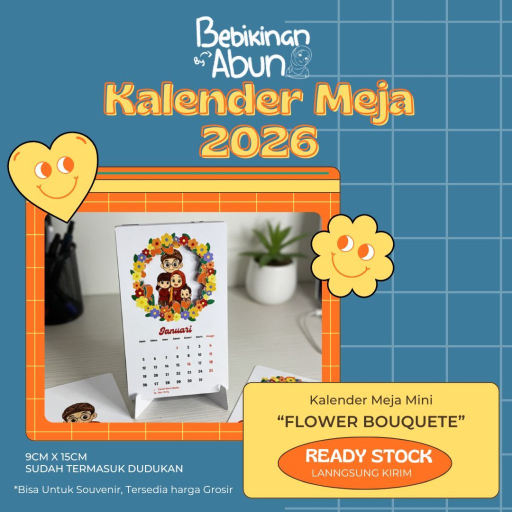 Kalender Meja Custom Aesthetic 2026 | Kalender 2026 | Kalender Meja | Kalender Foto