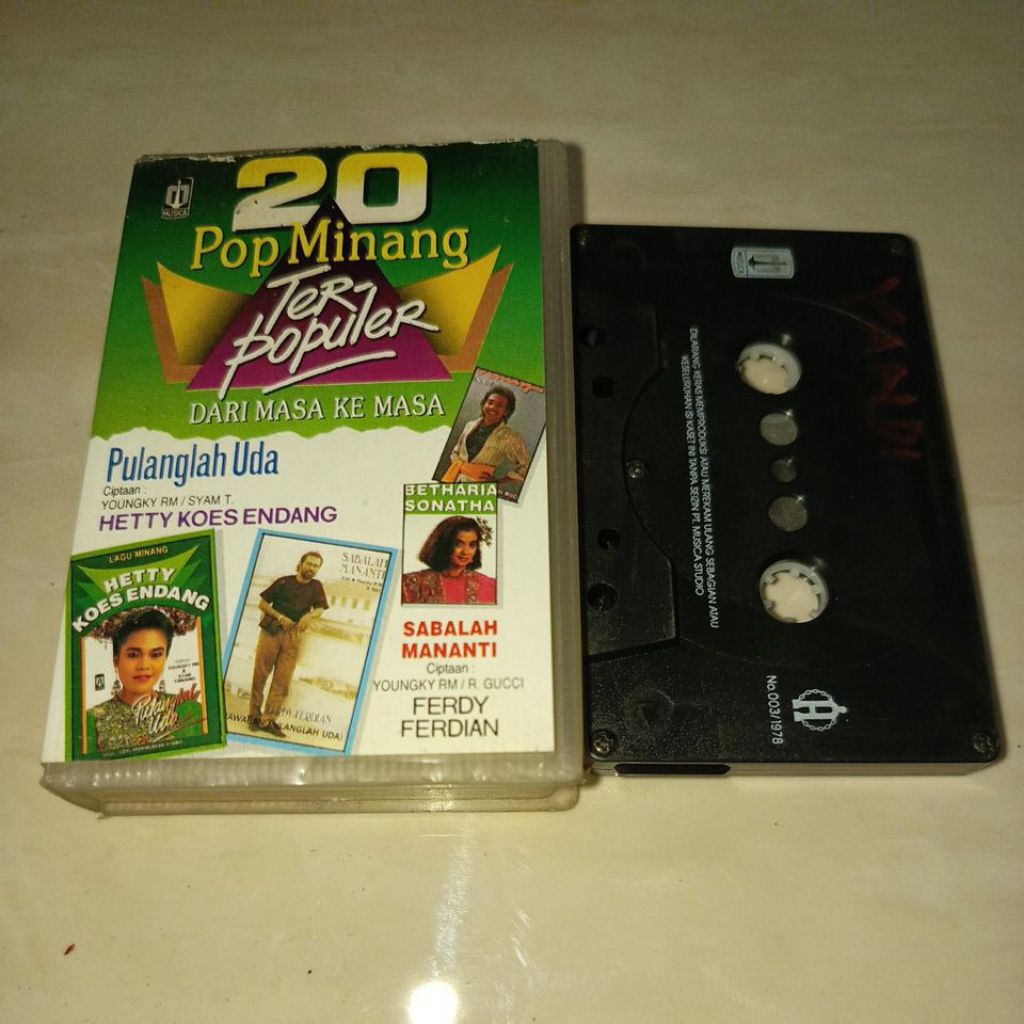 KASET 20 POP MINANG TERPOPULER VARIOUS ARTIST BETHARIA SONATHA HETTY KOES ENDANG