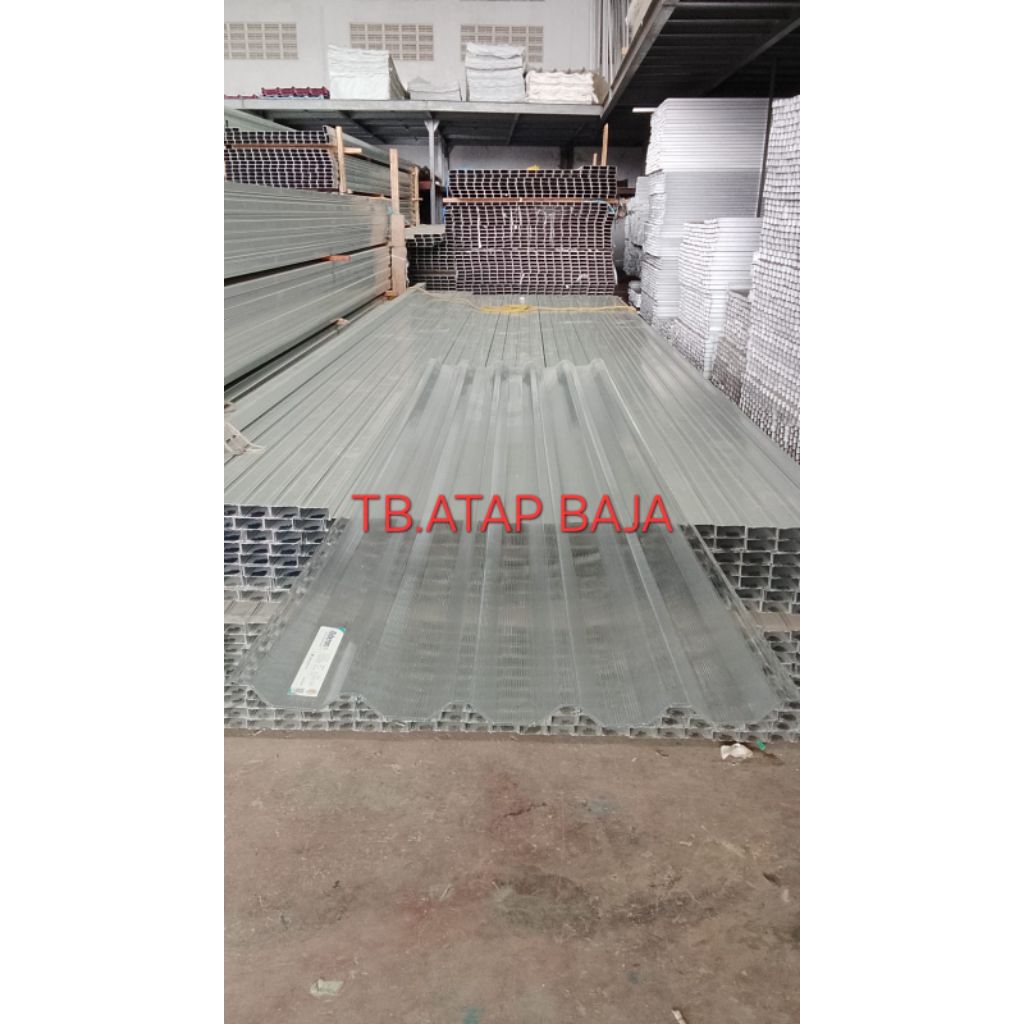 ATAP UPVC ALDERON DOUBLE LAYER TP TRANSPARAN (BENING) 4.5MM LEBAR EFEKTIF 830MM