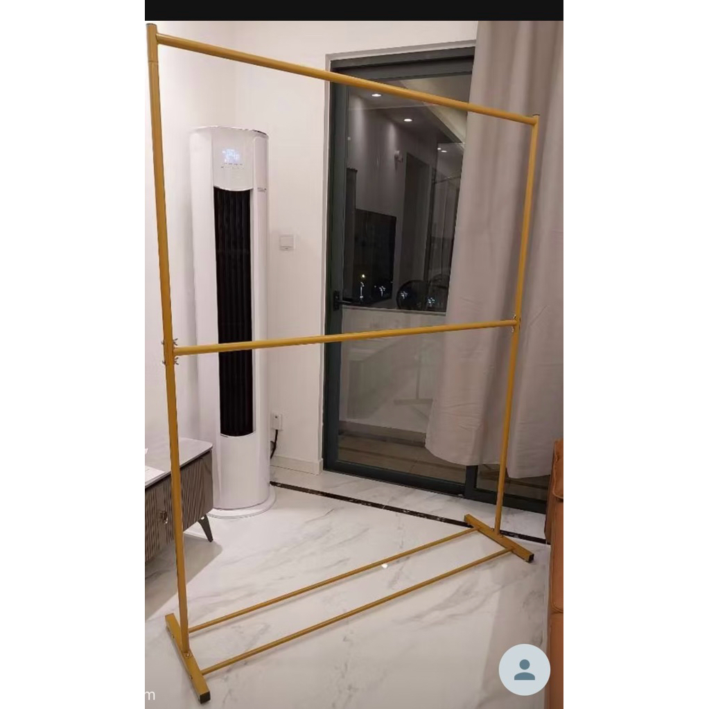 rak gantungan baju dua susun besi