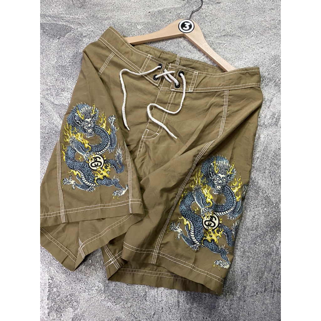 celana pendek surf STUSSY dragon vintage second