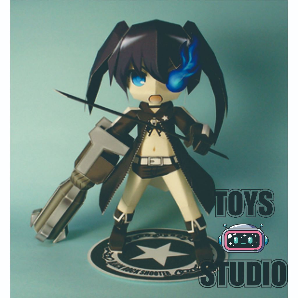 Template Papercraft Model Black Rock Shooter