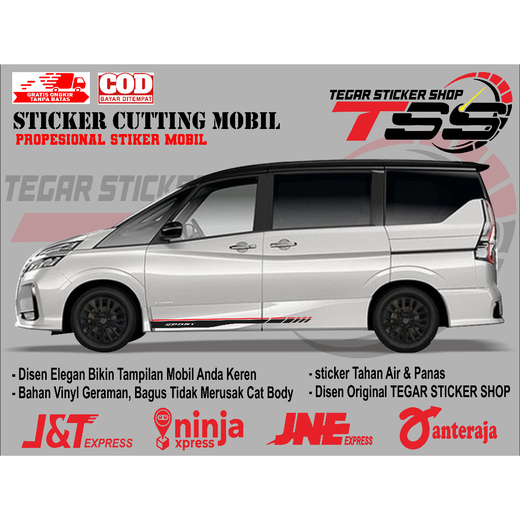 sticker mobil serena sticker mobil nissan serena stiker mobil serena keren stiker variasi body mobil