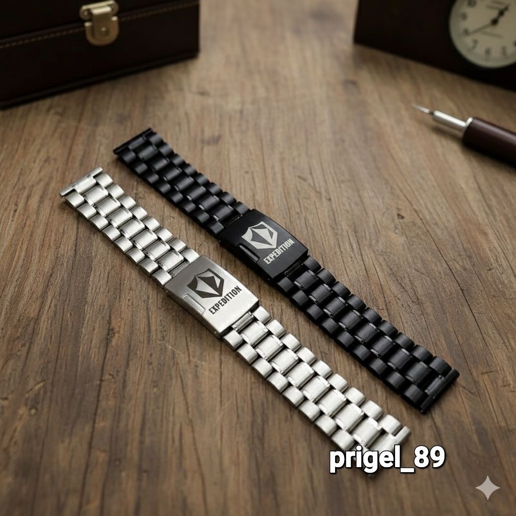 Rantai Jam Tangan Expedition Steinless solid 20mm 22mm 24mm Tali Jam Expedition