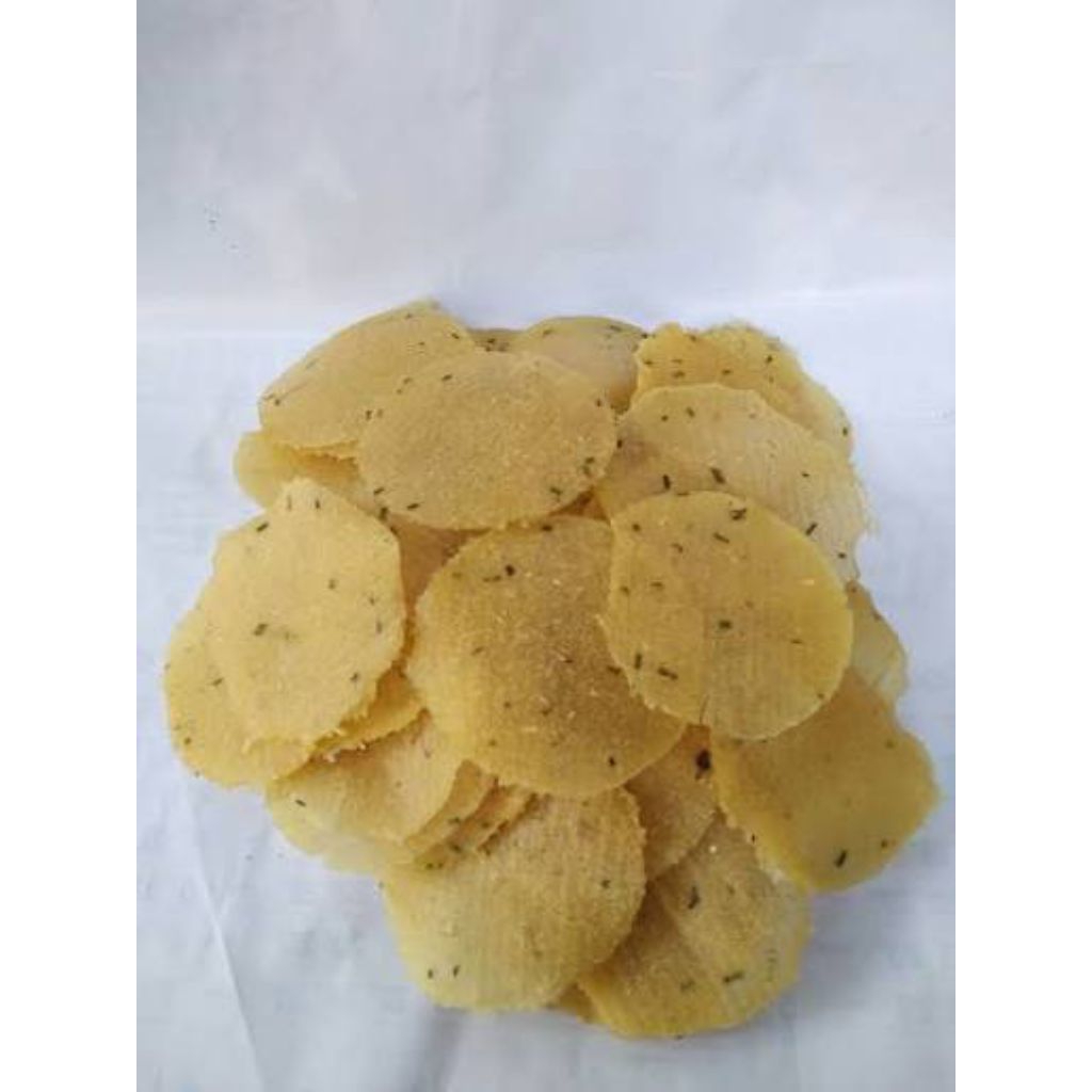 keripik kicimpring / kecimpring / enye cemilan singkong mentah gurih renyah khas bandung