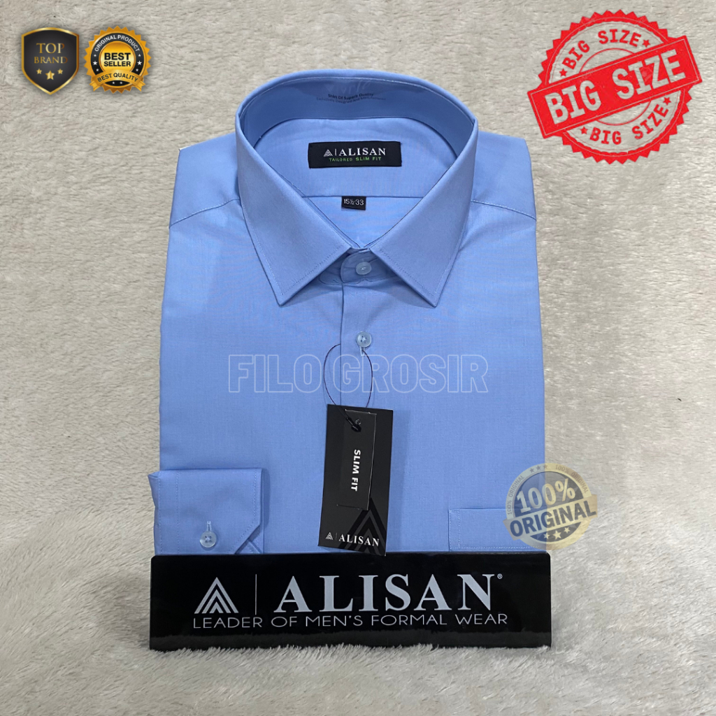kemeja formal Alisan polos BIG SIZE