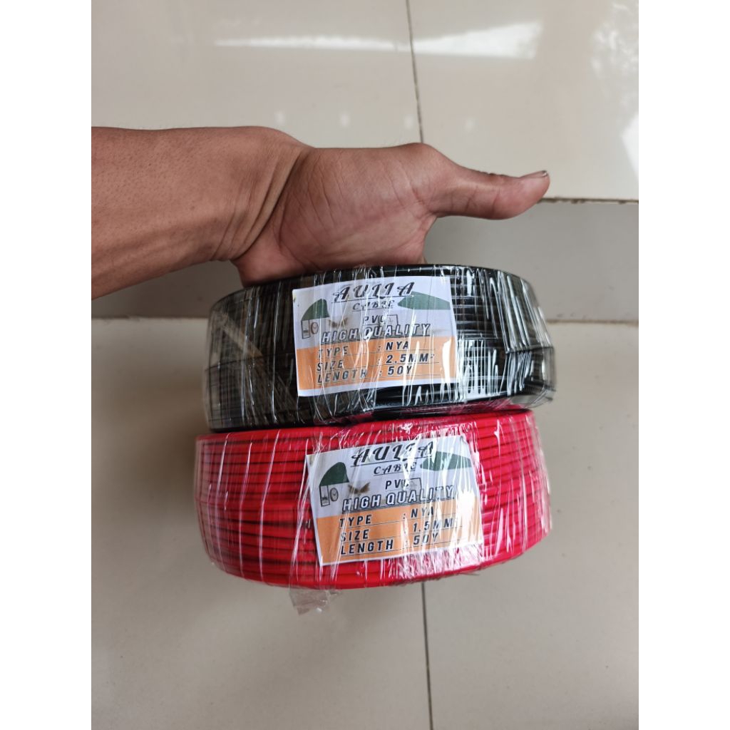 Aulia Kabel listrik kawat tunggal 1.5mm - 2.55mm² 50y-100 ya. kabel instalasi listrik serbaguna, kab